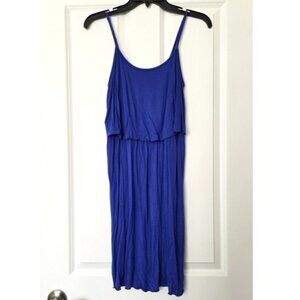 Old Navy Blue Sleeveless Bikini Coverup Sundress w Flounce Ruffle Top